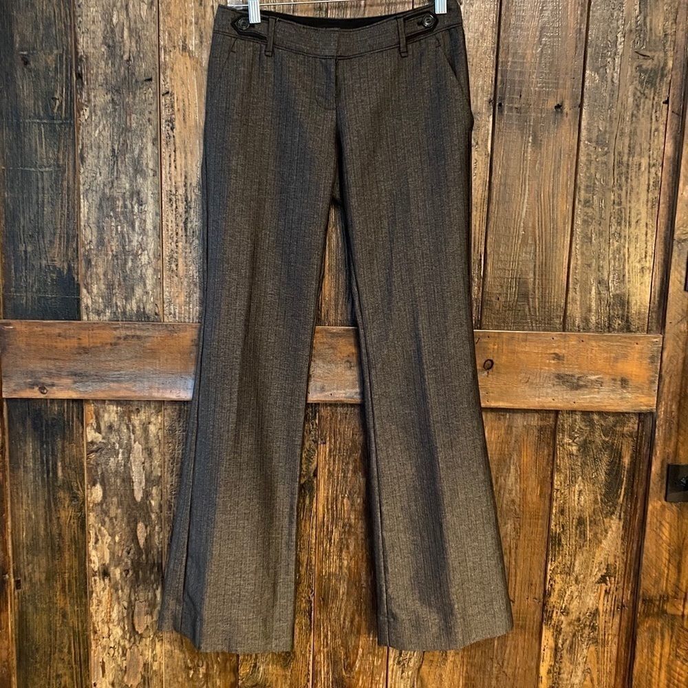 The Limited Sz 0 Brown Pin Stripes Drew Fit Career Workwear Casual Pants - Picture 4 of 11